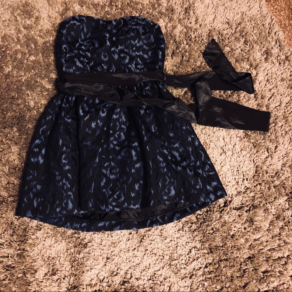 strapless mini dress